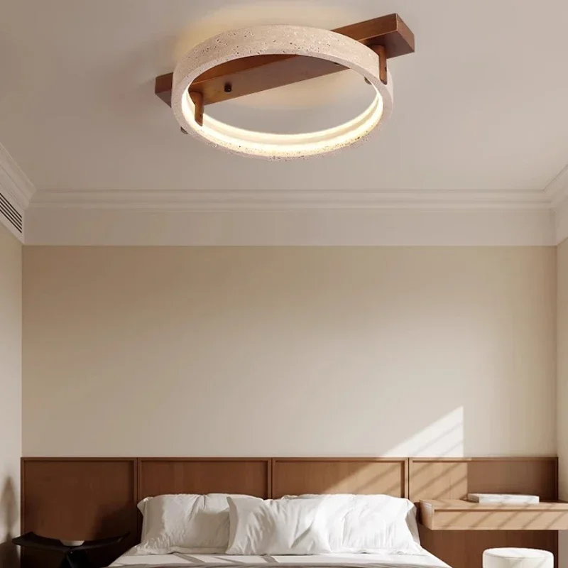 Quarto circular criativo LED vento silencioso