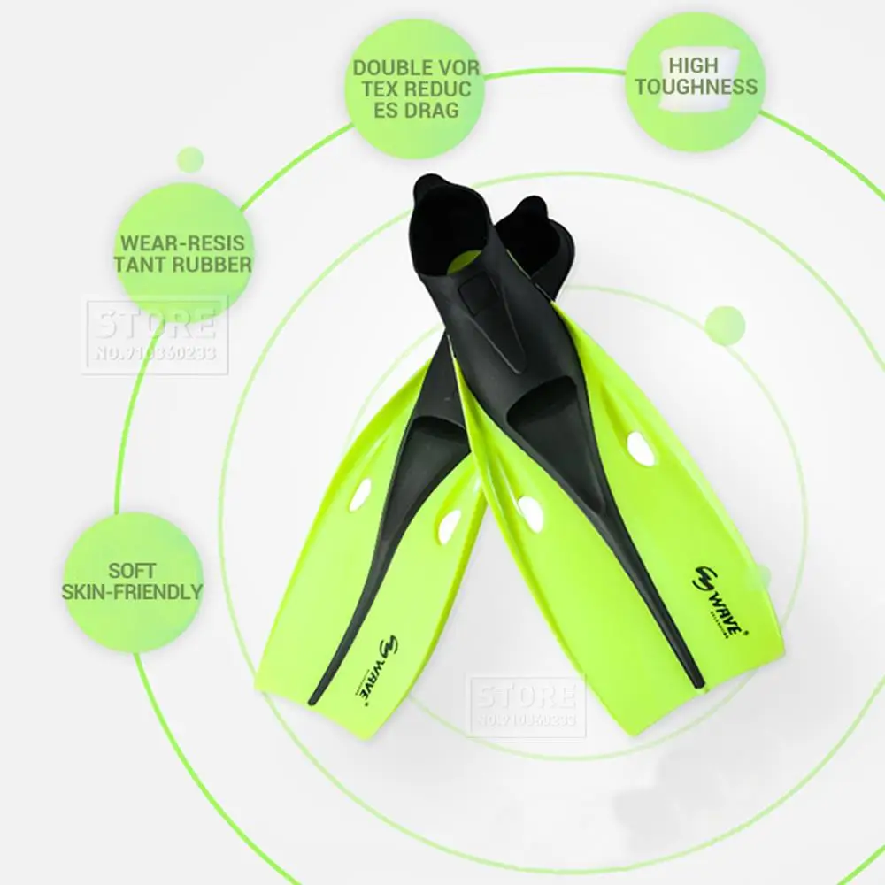 Professional Swimming Fins Adult Portable Scuba Diving Long Silicone Snorkeling Water Sports Equipment Dive Flippers