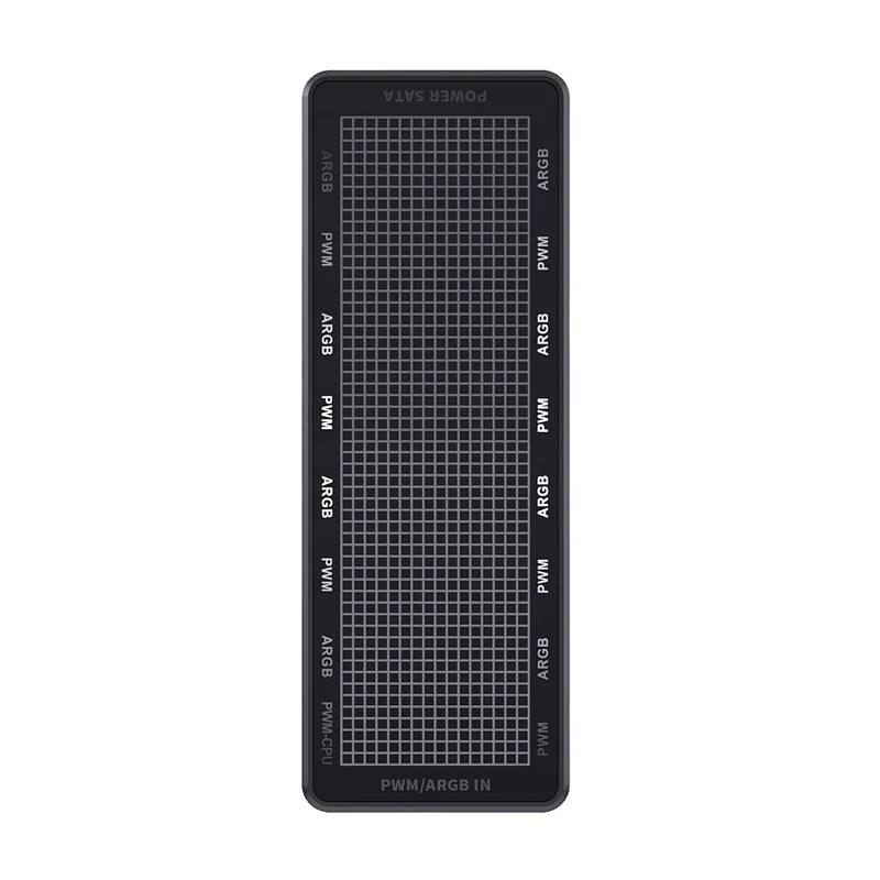 COOLCIRC 1 إلى 8 ARGB & PWM 2-in-1 Hub مقسم شفط مغناطيسي يدعم طاقة SATA 3Pin/4Pin وحدة تحكم بالمروحة لمحبي حافظة الكمبيوتر