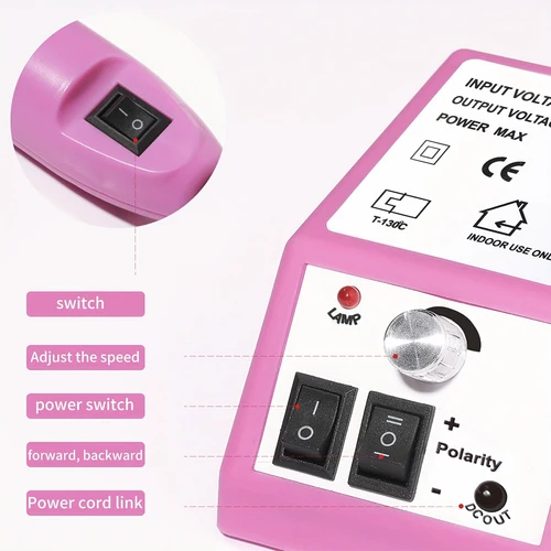 Imagen 2 del producto LINMANDA-taladro eléctrico para uñas, 20000RPM, manicura con brocas para uñas, juego de limas para uñas, herramientas para quitar esmalte de Gel