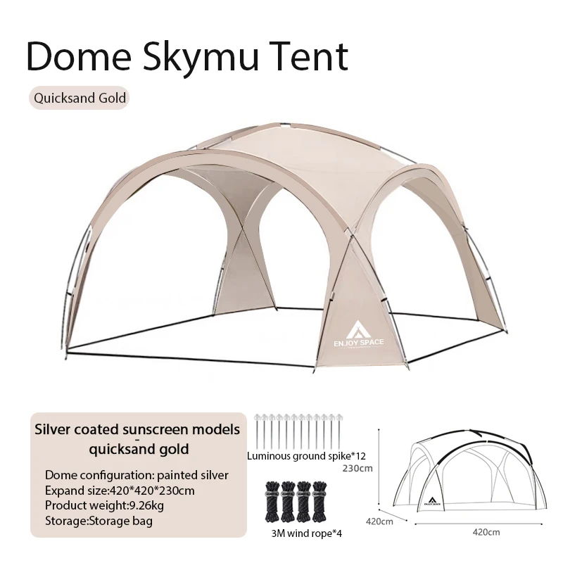 Kopuła na zewnątrz duży luksusowy namiot kempingowy na świeżym powietrzu 5-8 osób wokół dużego namiotu rodzinny namiot wędkarski piknikowy