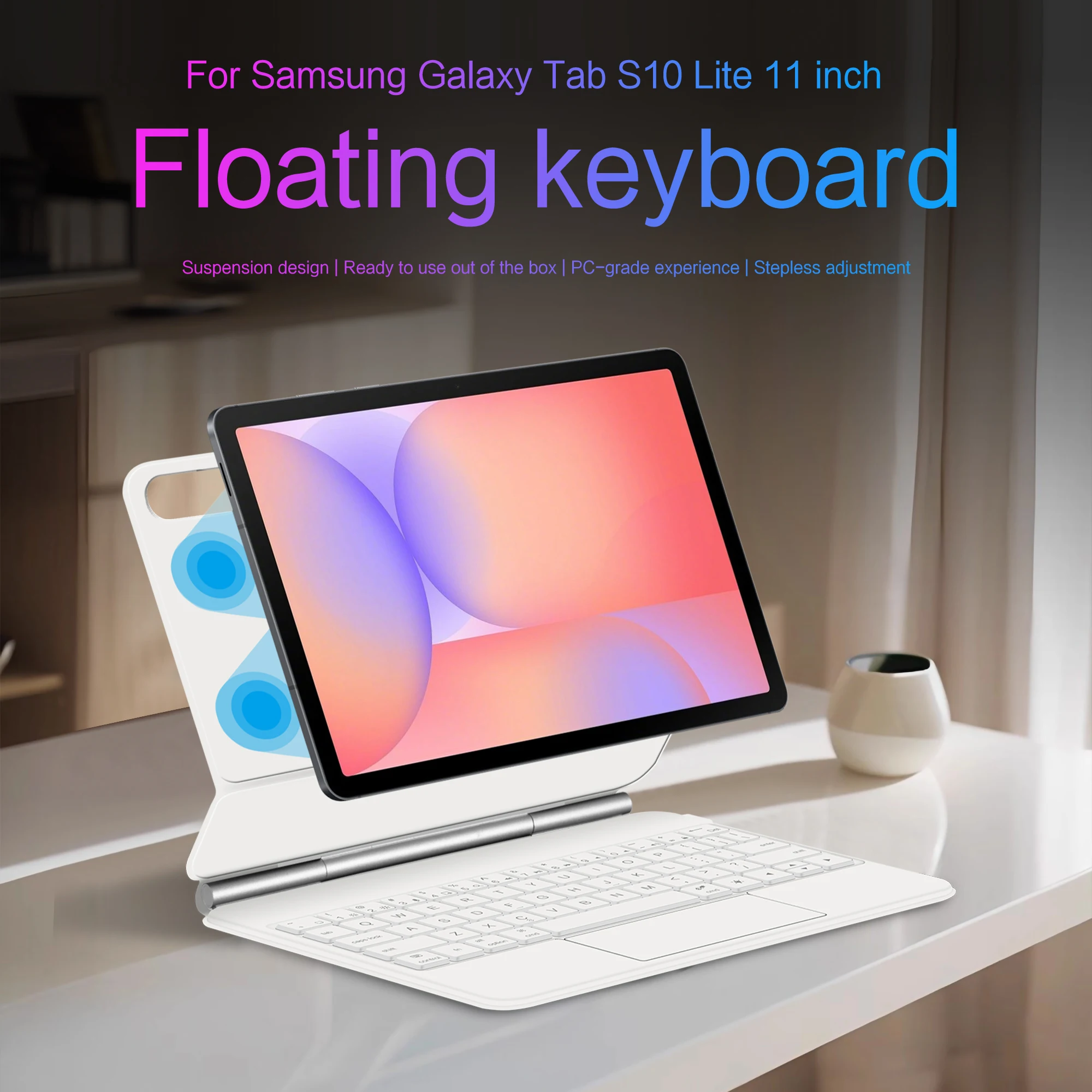 LFOIQN Keyboard Cover For Samsung Galaxy Tab S10 Lite 10.9 inch S10+ S11 S9 Plus S8 S7 FE 12.4 Ultra 14.6 Tablet Book Smart Case view 4
