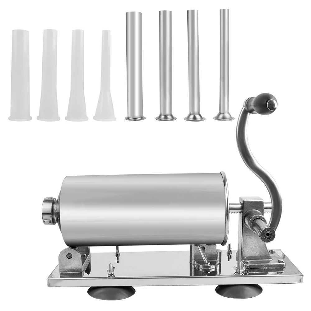 Sausage Filling Machine Sausage Maker Syringe Set Homemade Manual Sausage Meat Stuffer 6 LBS/3 KG Stainless Steel