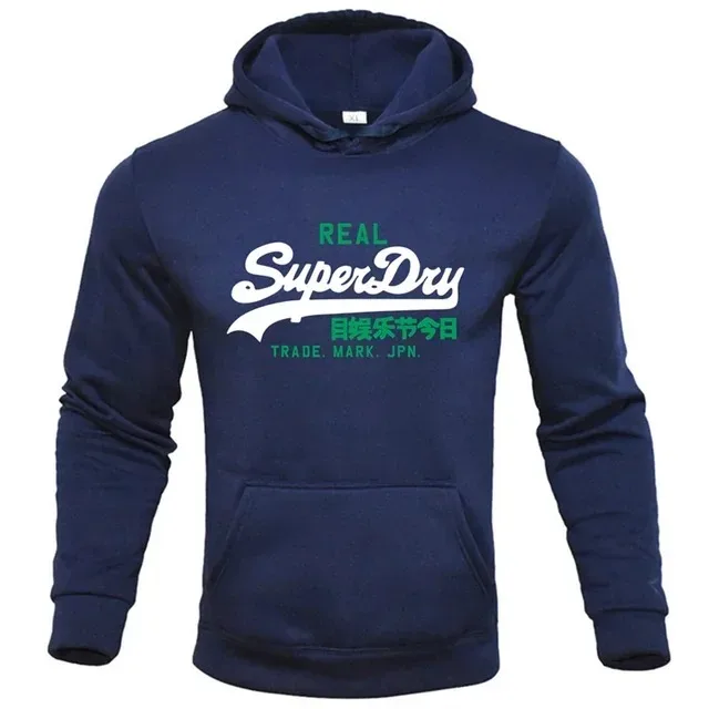 Fashionable Hoodies New Mens Hoodies Street Style Superdry Letter Print Sweatshirt Autumn Oversized Cotton Casual Sport Hooded