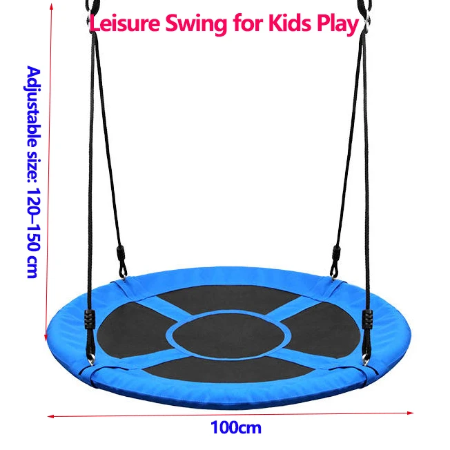 

Round Children's Swing Outdoor 600D Oxford Cloth Solid Color Hammock Swing Garden Leisure Cross-Border Tree Swing