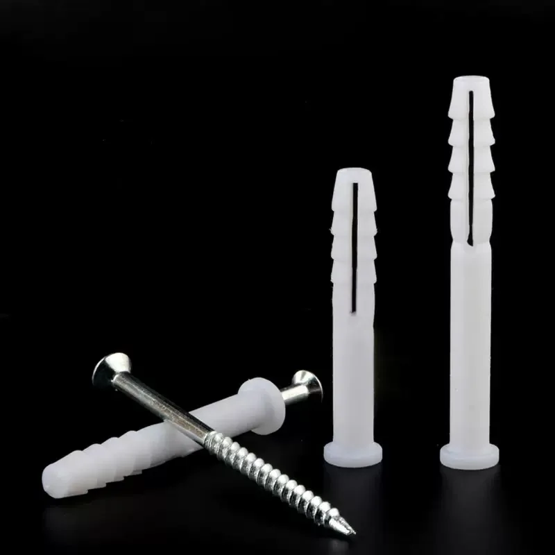 20 stainless steel expansion screw vertical wall anchors and screws, with expansion rubber plugs M6, suitable for the constructi