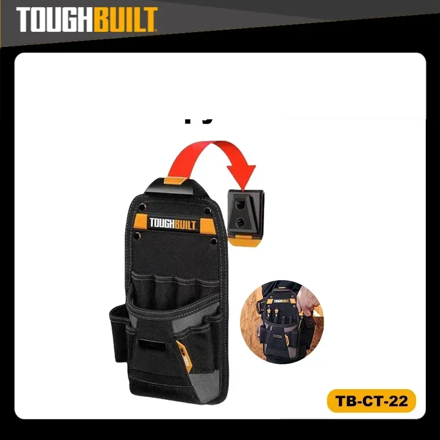 TOUGHBUILT TB-CT-22 Technician Pouch Small Mechanic's Tool Belt Pouch Organizer Tool Bag Tool Accessories
