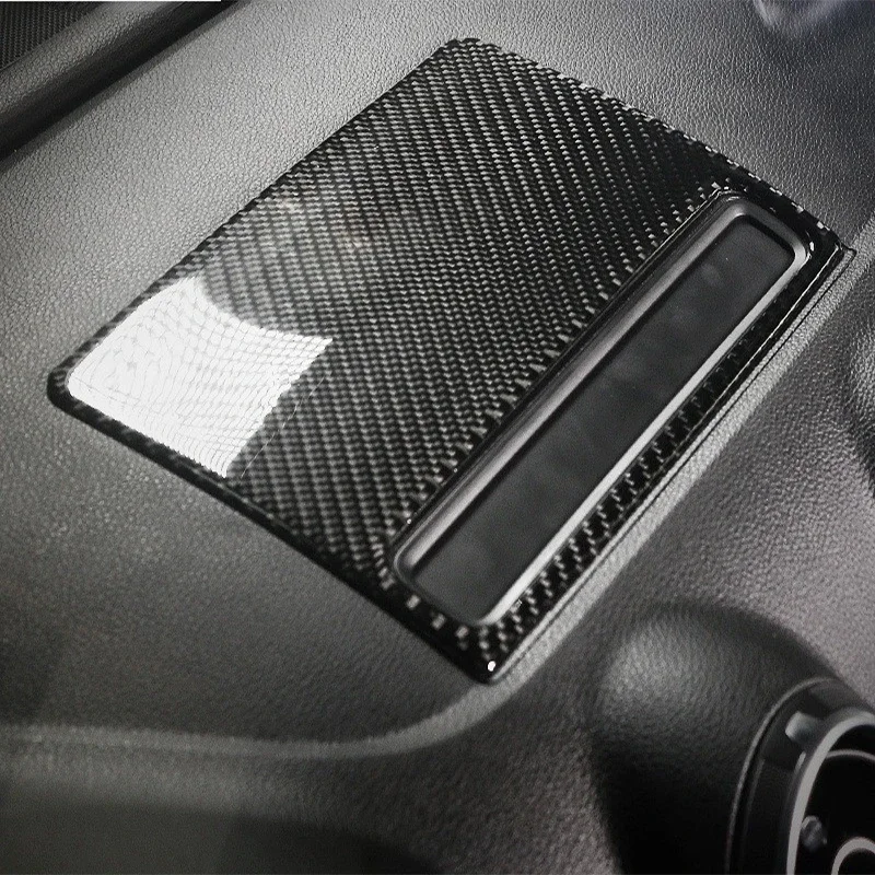 Carbon Fiber Car Interior Console Dashboard GPS Navigation NBT Screen Frame Cover Trim Accessories For Audi A3 8V S3 Car Styling