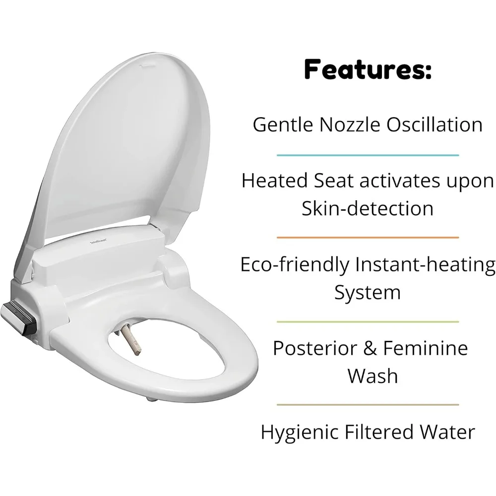 LiSeat-Siège de toilette bidet intelligent, avec pression d'eau réglable et eau chaude, siège métropolitain