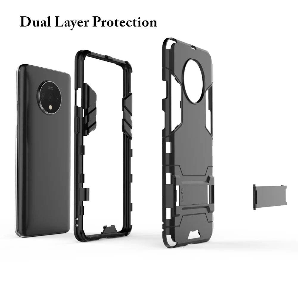 Rugged Armor Stand Case for OnePlus 7T 7 Pro OnePlus 5 5T 6 6T Hybrid Full Protection Shockproof Kickstand Phone Hard Back Cover