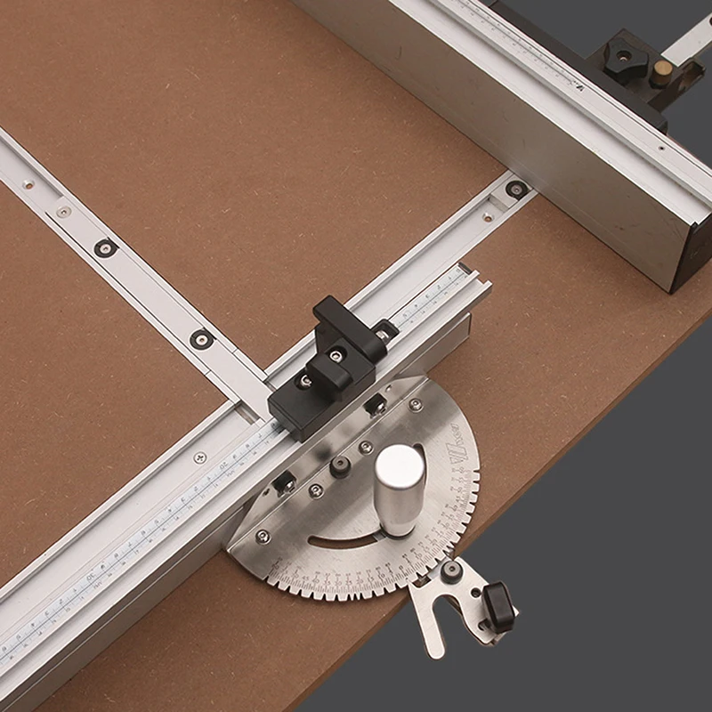 

1pc Miter Gauge Guide Rail T-Track Intersection Slot, Silver with Pre-Drilled Mounting Holes