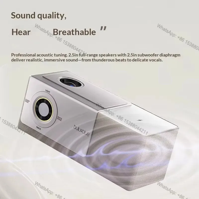 2026 Hot Sale Bt Flip Screen BT Speaker Lyric Speaker Desktop Creative Ambient Night Light Floating Lyric Mini Speaker