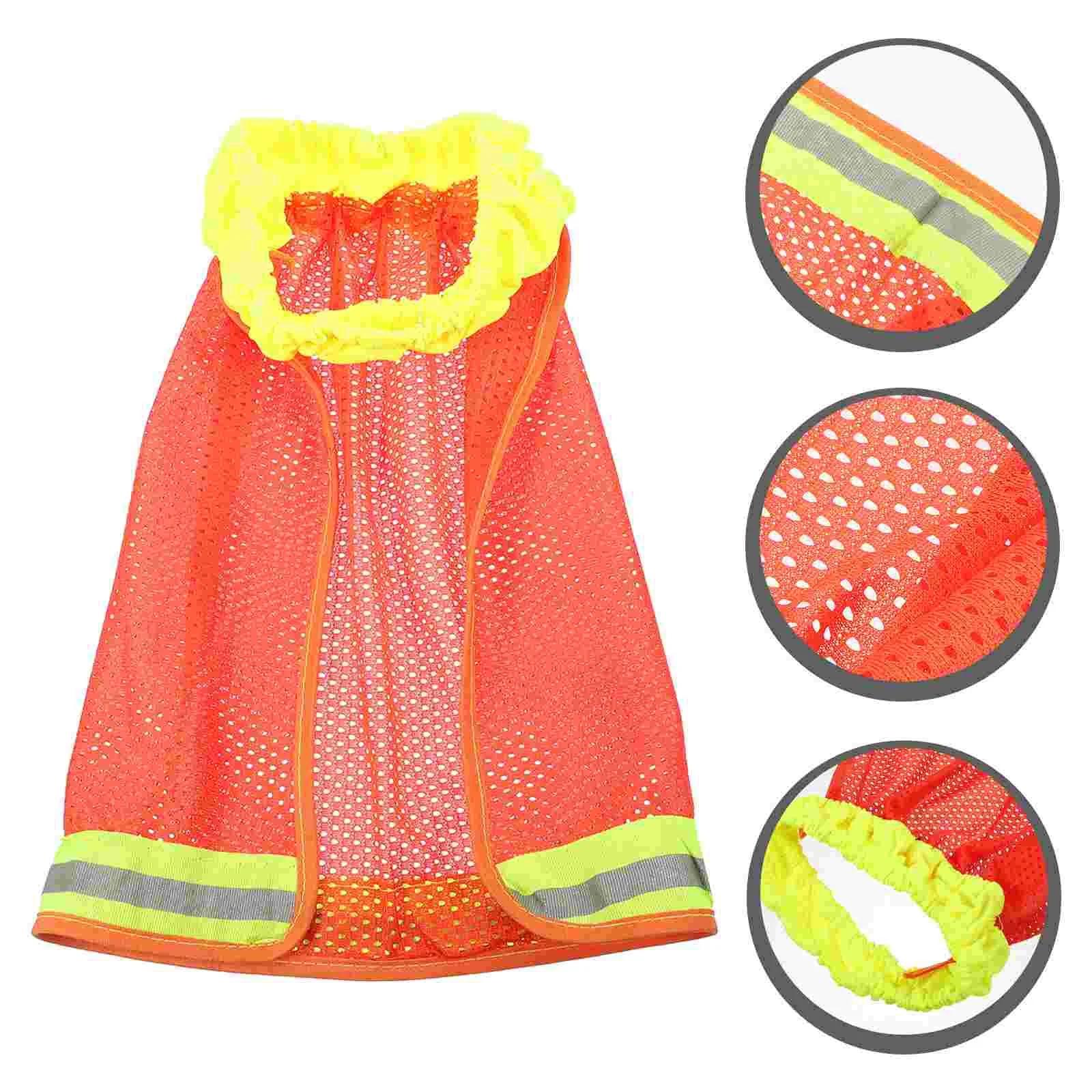 Safety Cover Hard Hat Neck Drape Sun Shade Reflective Cap Orange Net Curtain