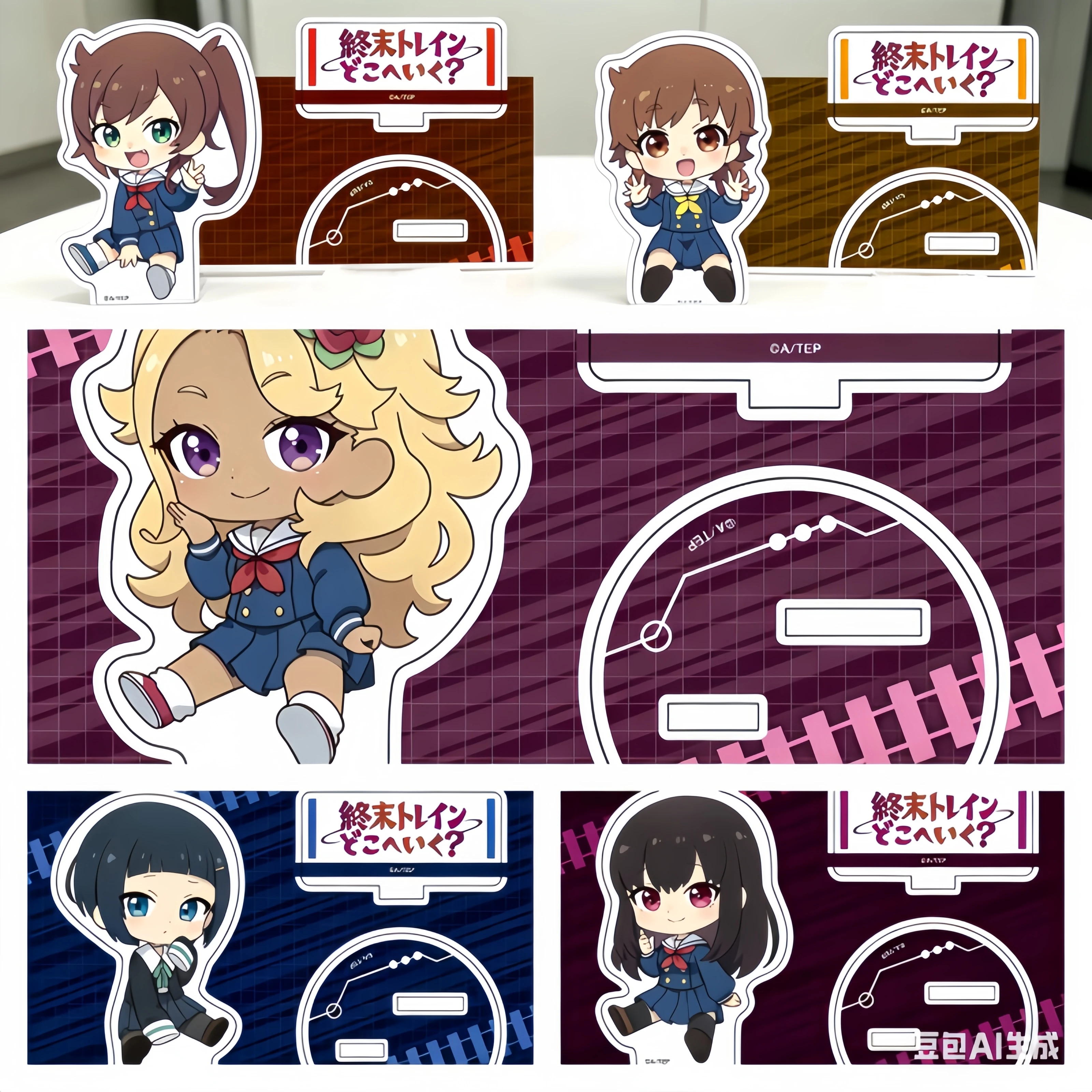 Anime Train to the End of the World Keychains Nadeshiko Hoshi Acrylic Stand Figure Ornament Accessories Desk Decor Gifts 10cm