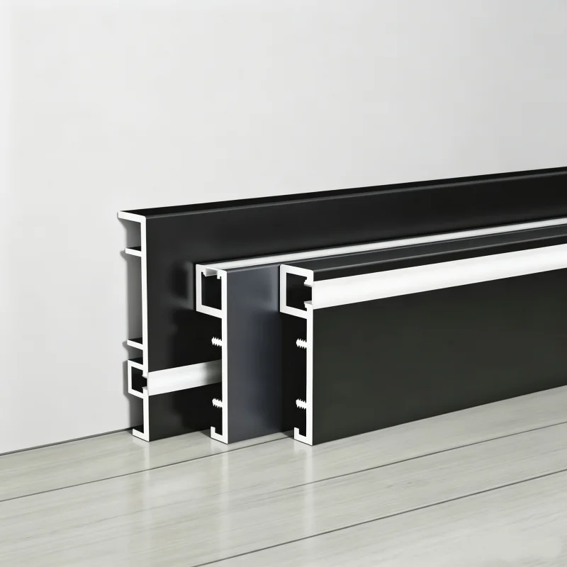 5/8CM Aluminum Led Profile Skirting Board Indoor Wall Stair Decor Surface Mount Baseboard Hotel Corridor Linear Strip Light