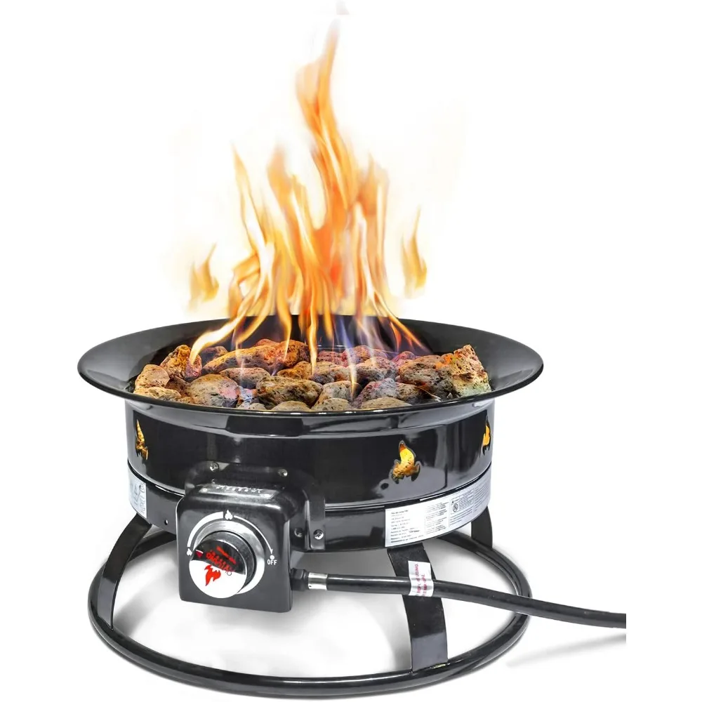 

Portable Propane Fire Pit by Outland Living, 19-inch Diameter, 58,000 BTU Output, Smokeless and Includes Cover and Carry Kit