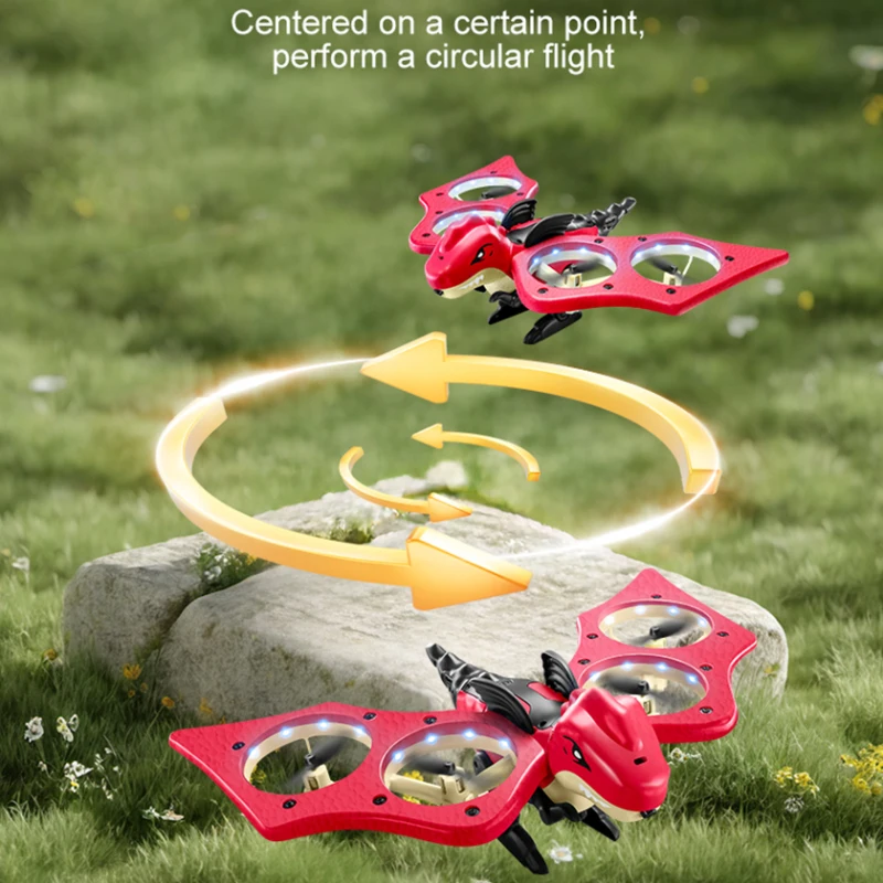 RC Dinosaurs Drone Remote Control Aircraft 2.4G Gravity Sensing Dinosaur Obstacle Avoidance Airplane Foam toy drone