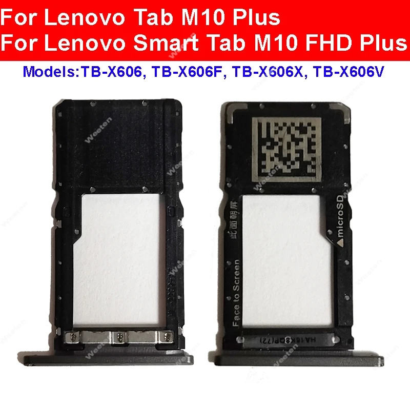 SIM Card Tray For Lenovo Smart Tab M10 FHD Plus M10Plus TB-X606 X606F X606X X606V SIM Card Holder SIM Card Slot Reader Adapter