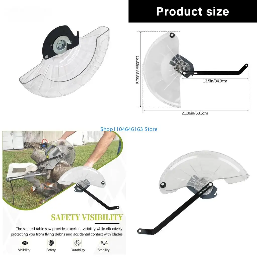 

Half Covered Miters Cut Defense Shielding Tool Easy Adjustment Safety Barrier Not Splashes Cut Defense Cover for Machine