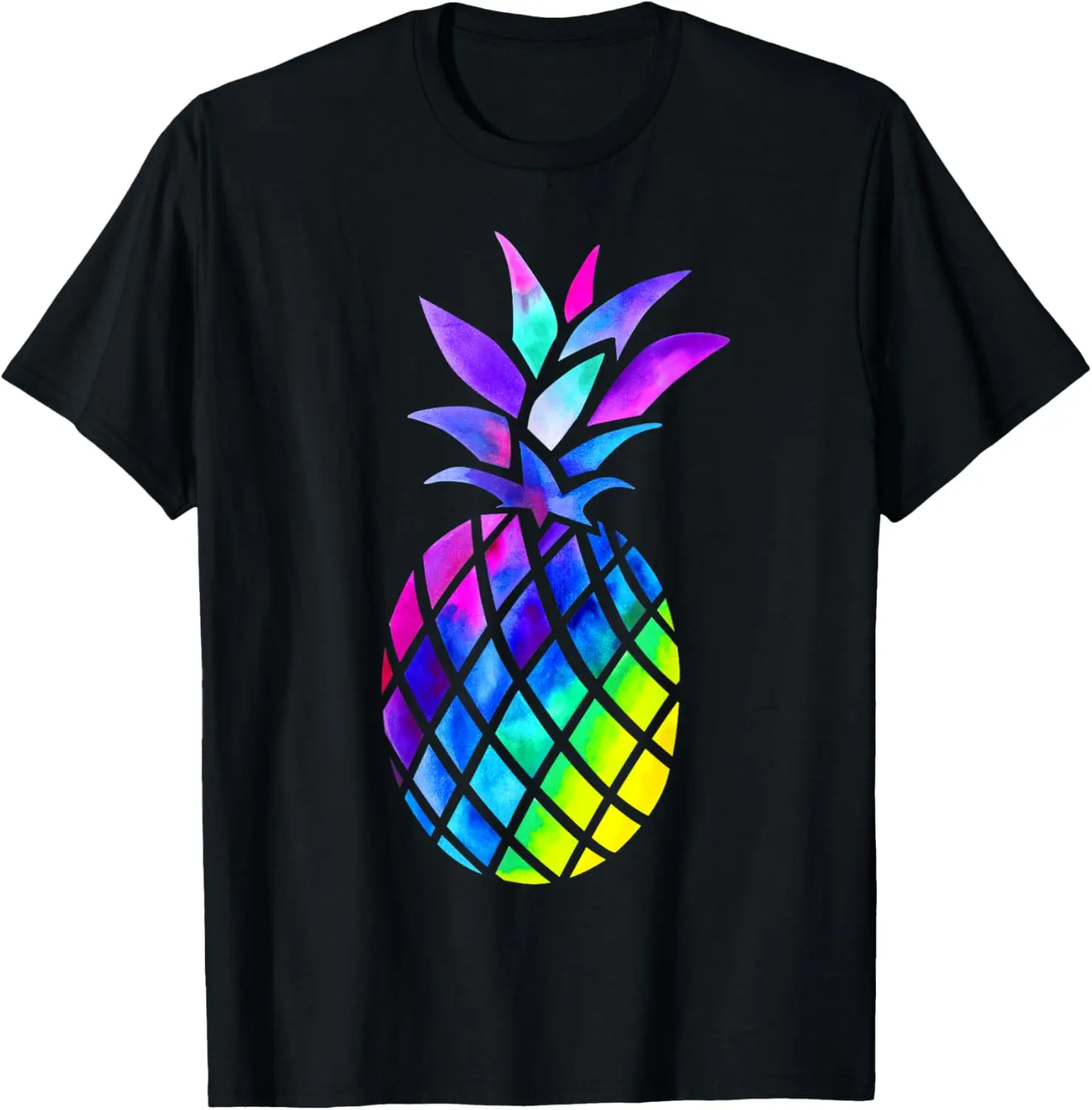 Cool Ananas Graphique Fruit Mignon Vibrant Coloré Dégradé T-Shirt