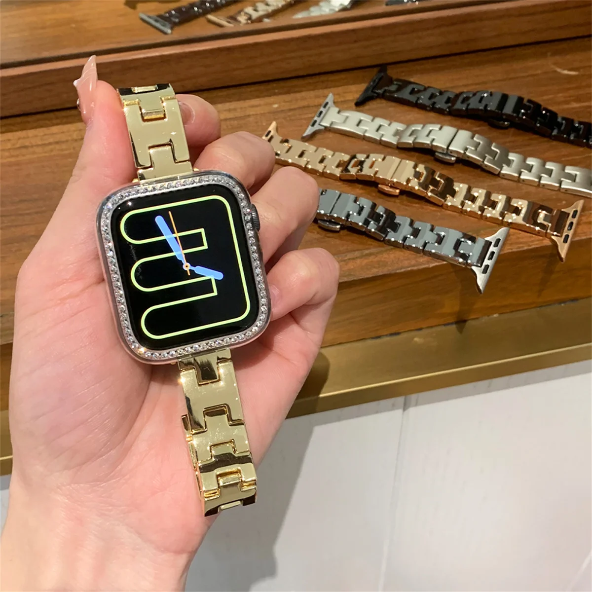 

For Apple Watch Strap Ultra 49 46 45 44 42 41 40 38mm Metal Butterfly Buckle Sport Business Replacement Strap Series 10 9 8 7 SE