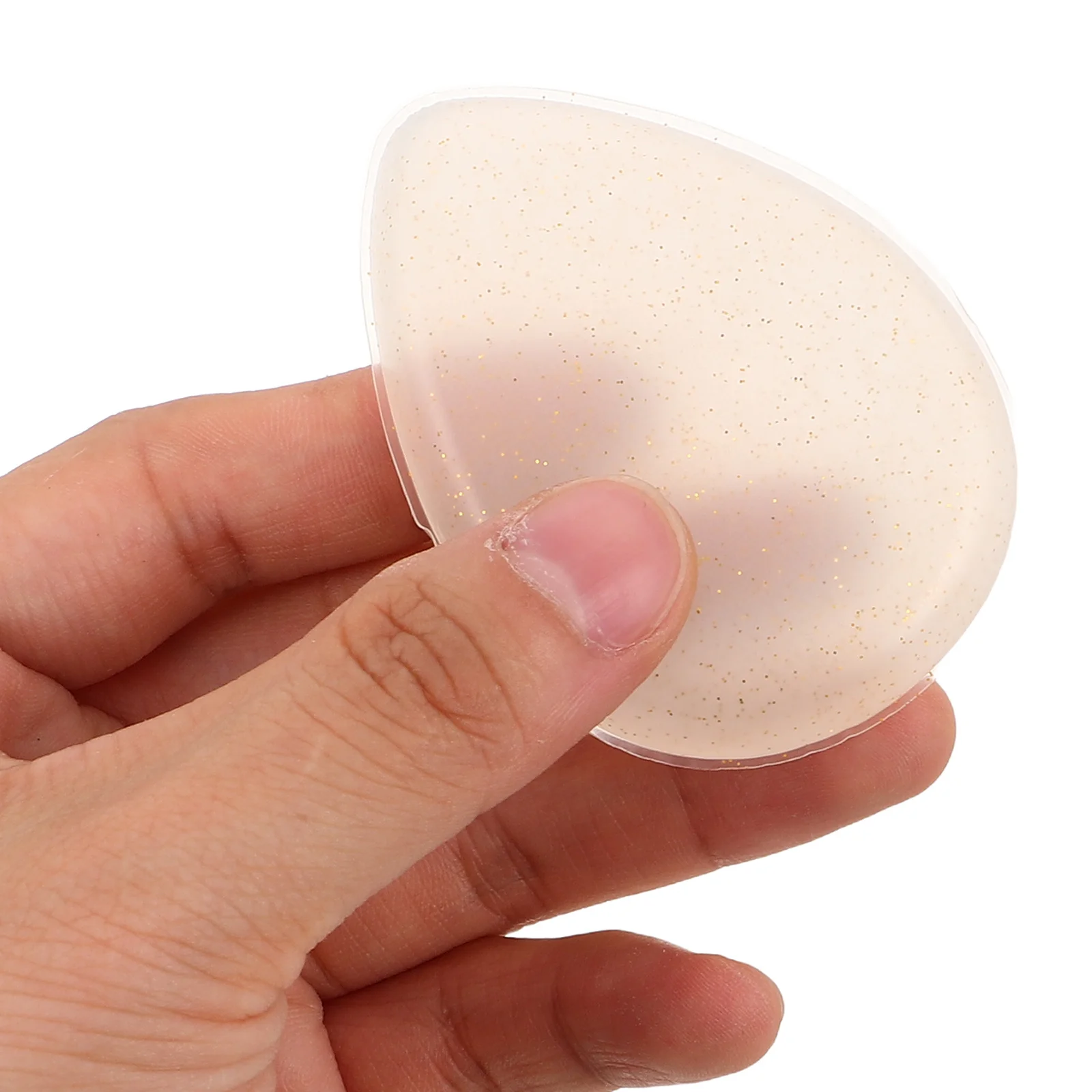 

10Pcs Transparent Silicone Powder Puff Makeup Sponge Non Absorbent Teardrop Shape Foundation Applicator for