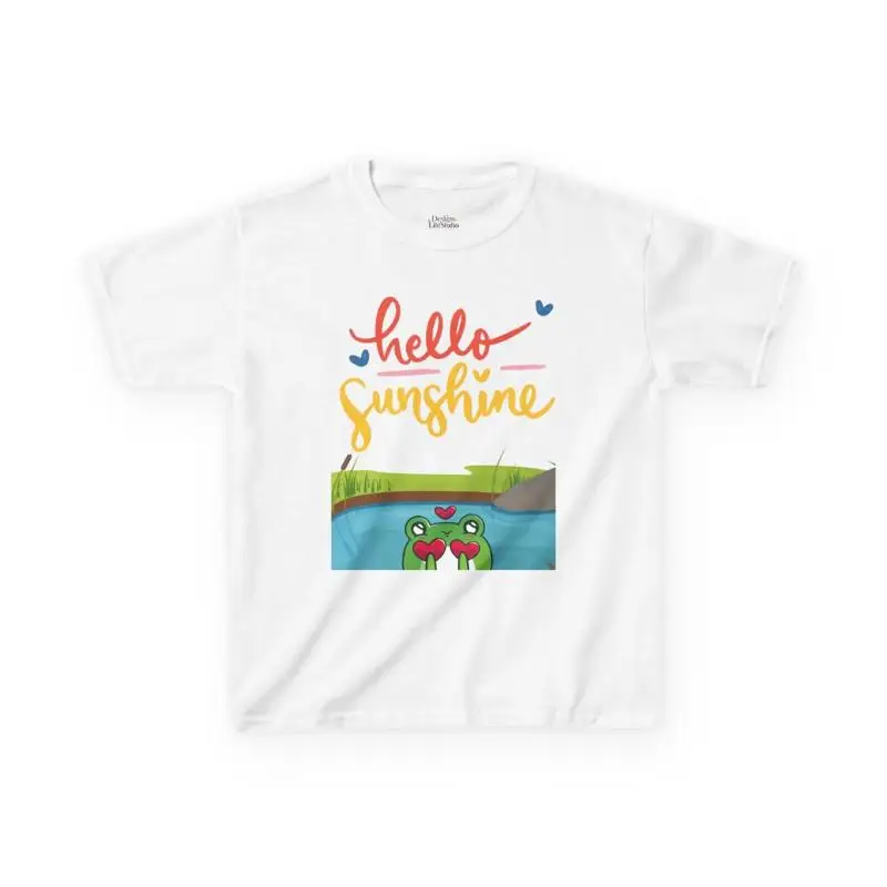 Hello Sunshine, Funky Graphic Tee, Cool Youth T-Shirt, Children's Fashion,