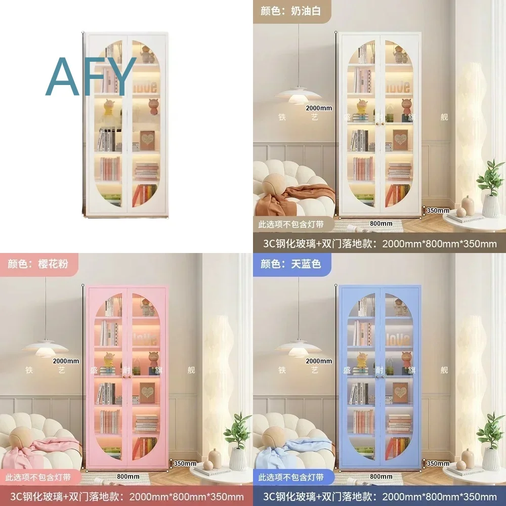 Metal Bookcase for Office Organizer Magazine Rack Children Study Shelf Living Room Furniture Home Storage Solution Modern