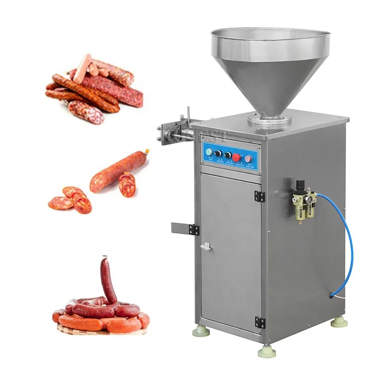 Sausage Filling and Tying Machine / Sausage Stuffing Machine / Pneumatic Sausage Stuffer Clipper