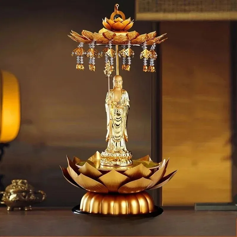 lotus flower plus high platform with treasure cover base, home offering, living room decoration