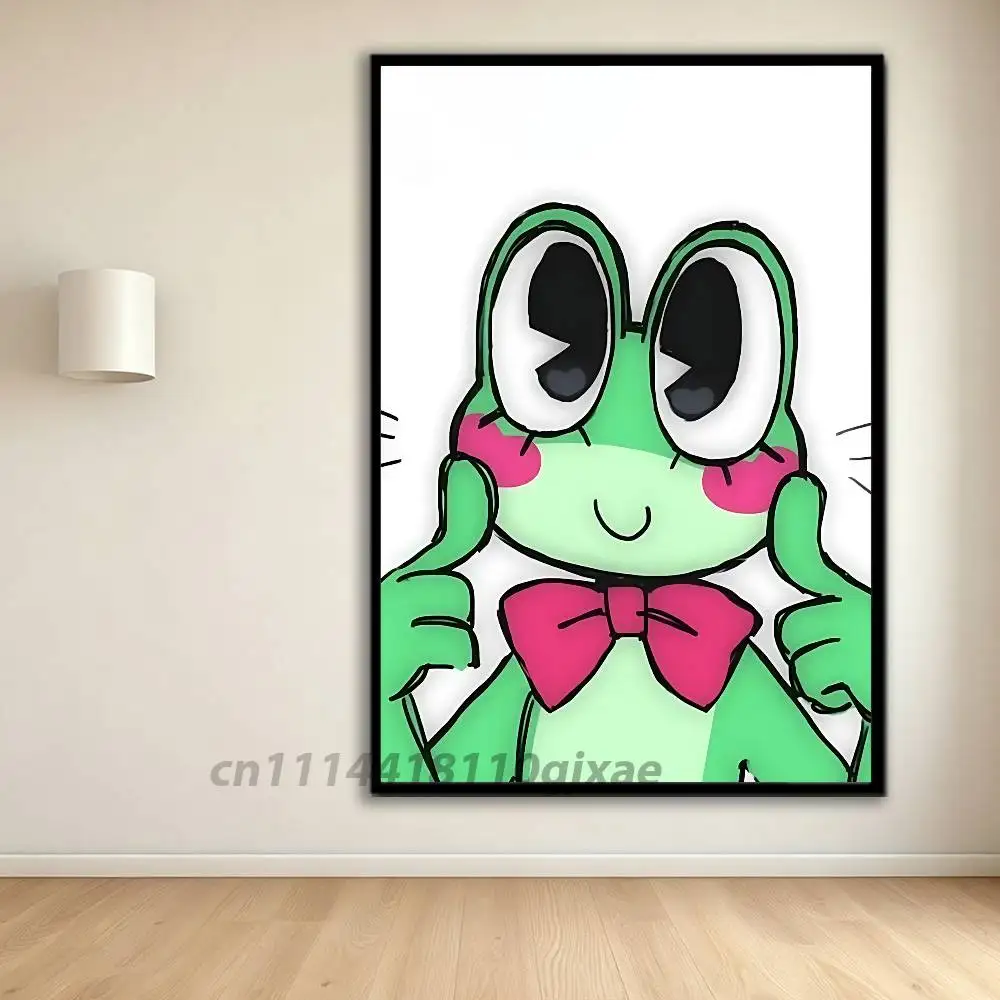 R-Ribbit Frog  Poster HD home decor sticky wall waterproof home living room bar aesthetic decor