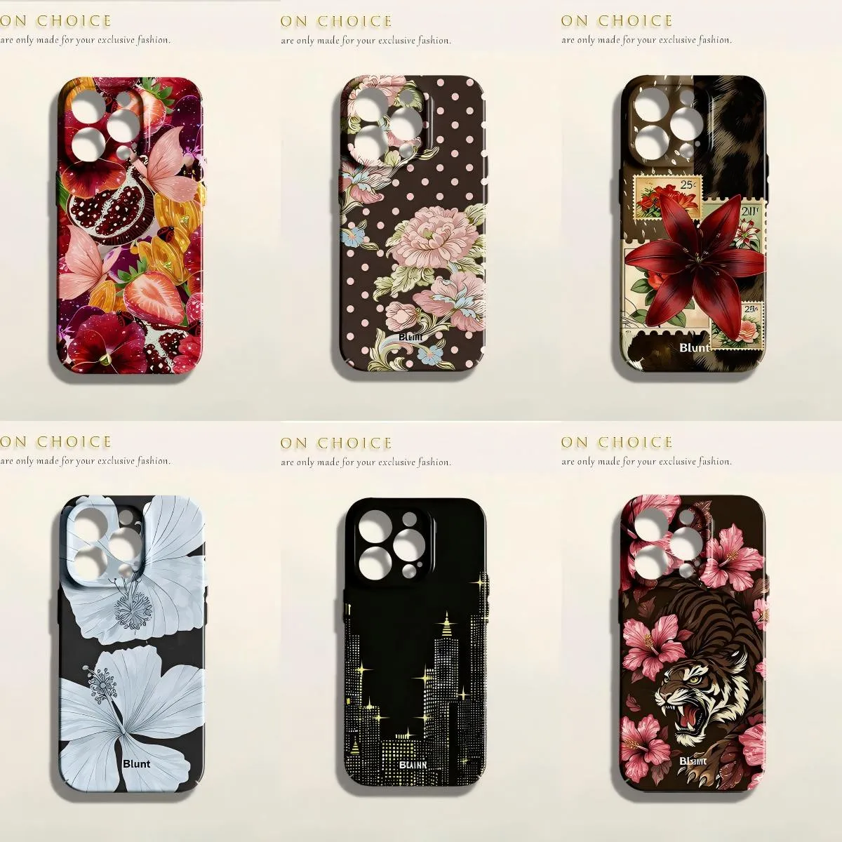 HOT Glossy Film Hard Phone Case for Samsung Galaxy A37 A57 A07 A16 A56 A26 A36 A55 A35 A15 A14 4G 5G Floral Tiger