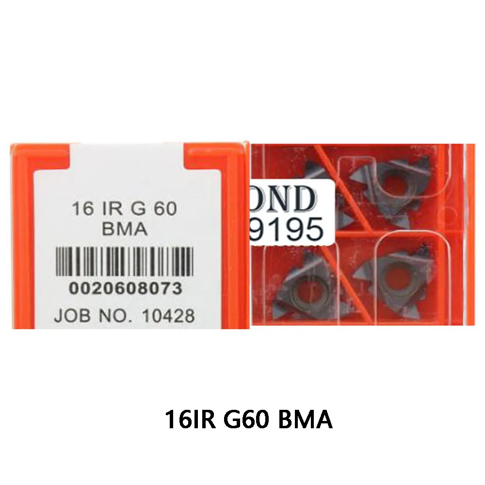 

Original 10pcs/box 16 IR G 60 BMA 16IR G60 Thread Turning Inserts Metric Degree Internal Threading Turning Insert Tool