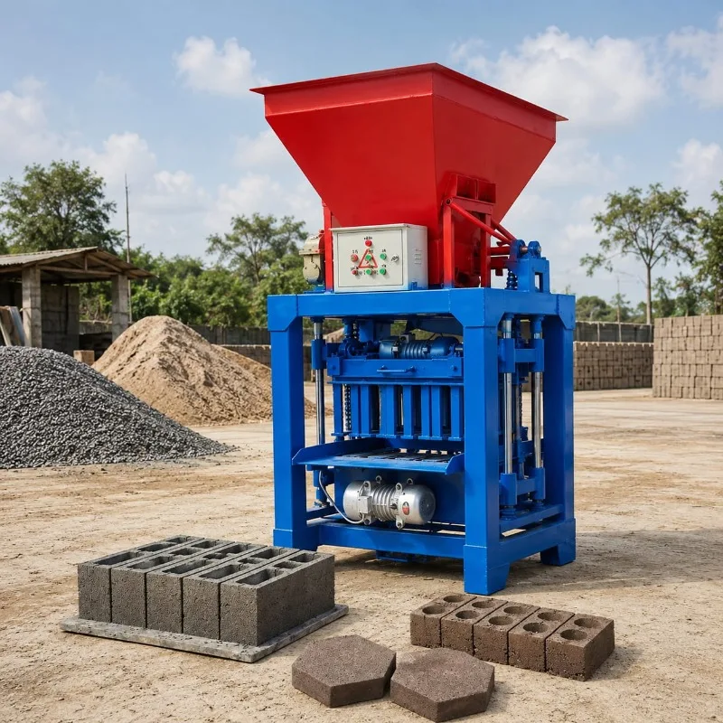 Paver Block Machine Cement Brick Making Machine for Hollow Solid Blocks with Customized Mold Portable Block Forming