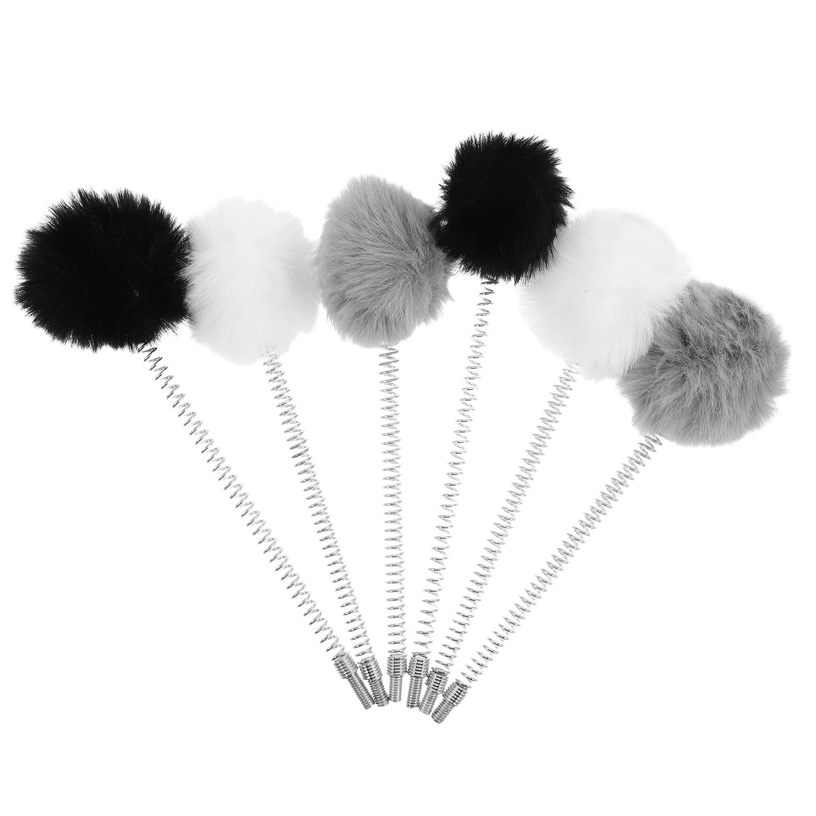 

6Pcs Cat Tree Dangle Attachments Interactive Spring Balls Chasing Scratching Biting Indoor Pet Exercise Fun Spring Cat