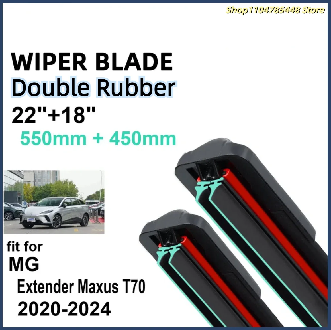 

Car Wiper for MG Extender Maxus T70 2020-2024 22" + 18" Front Rear Wiper Blades Brushes Cutter Accessories 2021 2022 2023 2024