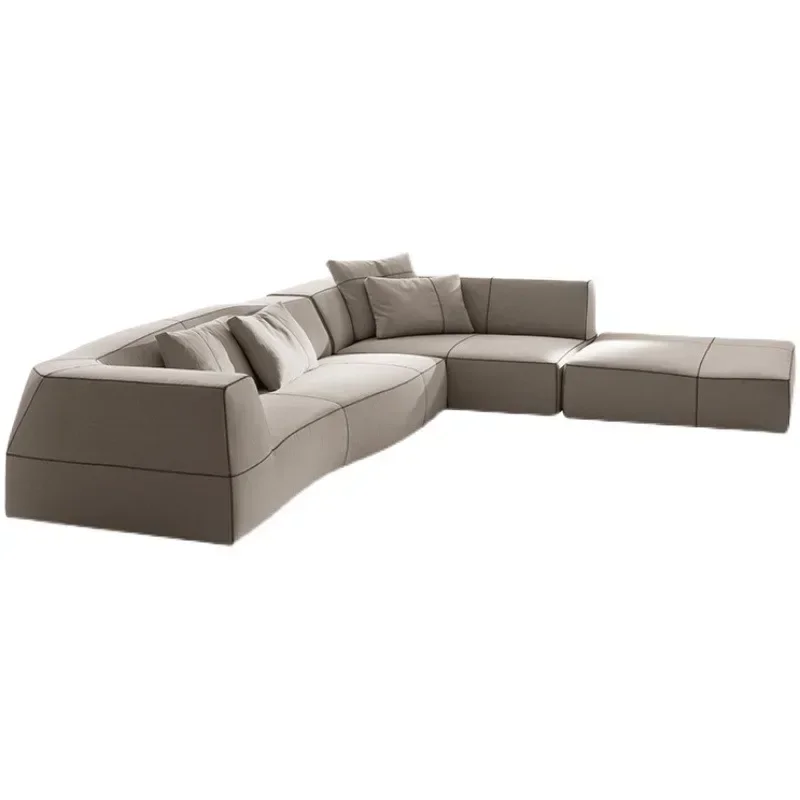 Italian light luxury flannel fabric sofa