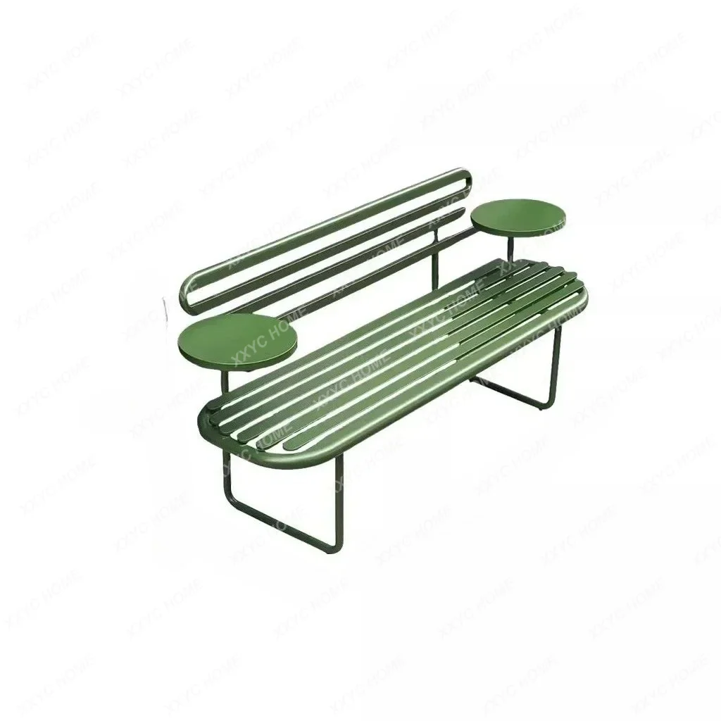 XX X Park Rest Bench Chair Wrought Iron Simple Table And Chair Integration