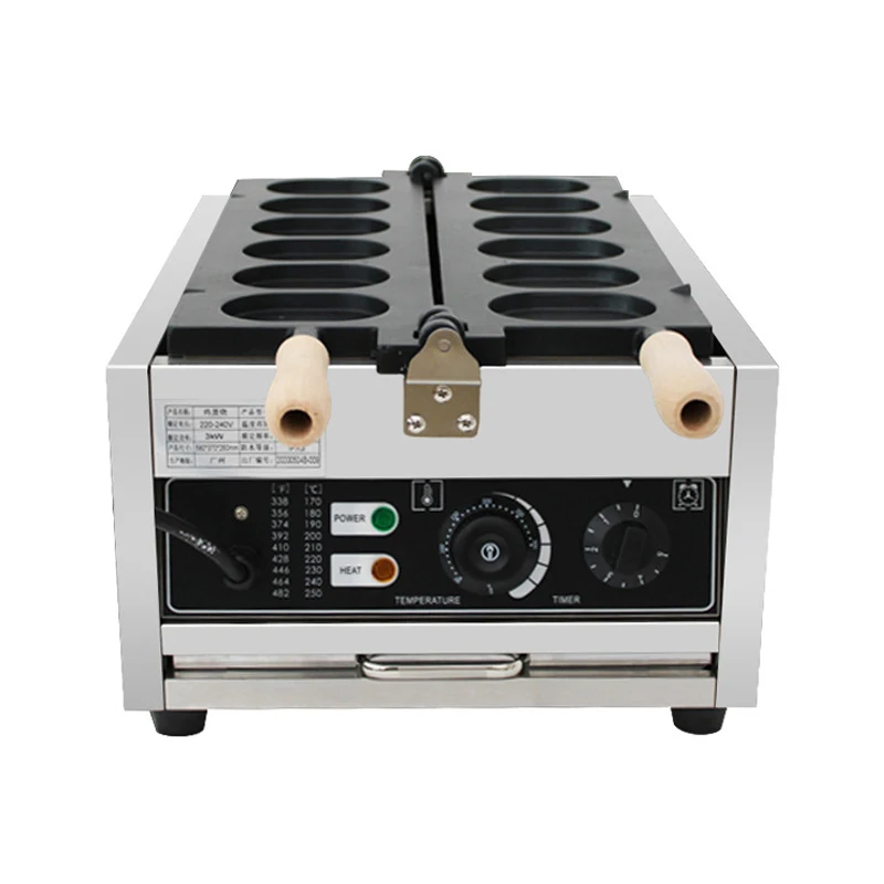 Commercial electric 6 holes egg burger machine waffle cake making machine Street Food Korean Egg Bread Waffle Makers Grill Pan