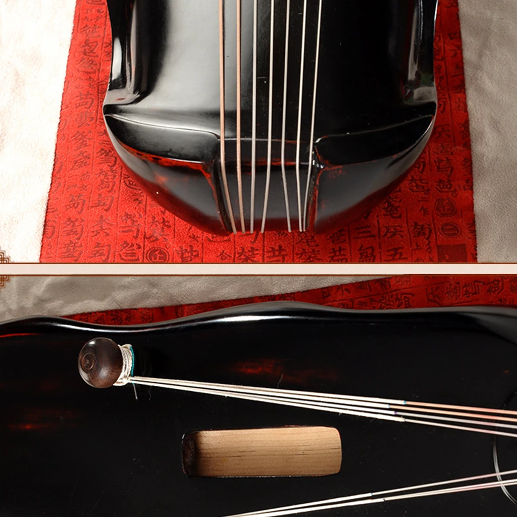 

LOOK Collection Level Guqin Jiao Ye Style 7 Strings Ancient Instrument Lacquered Aged Paulownia Guqin Handmade Qin Zither