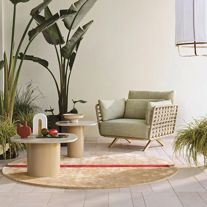 

Nordic outdoor sofa courtyard rainproof rattan cafe villa hotel garden leisure card seat rattan furniture combination