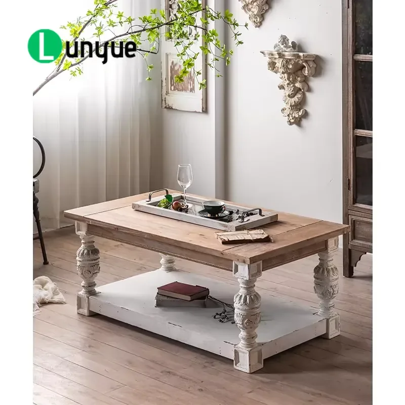Vintage Italian Roman Style Long Rectangular Wooden Dining Table for Kitchen and Dining Room Furniture Home Decor