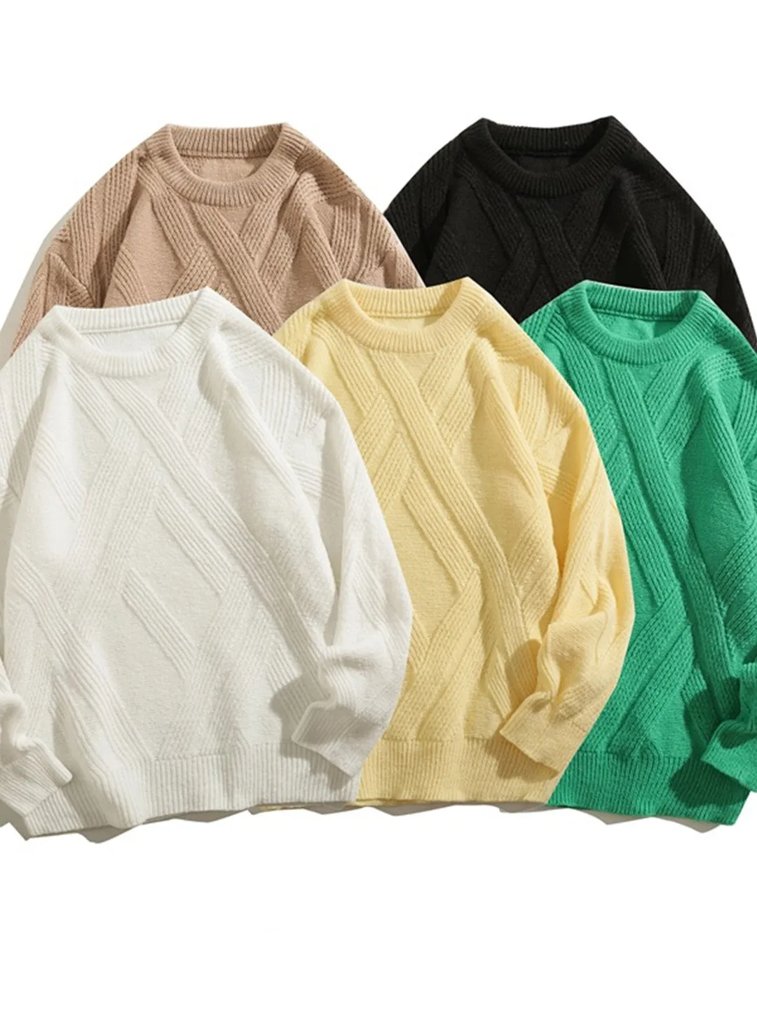 

Тяжелый круглый вязаный свитер Ne, мужской свободный ленивый свитер, осень-зима, новый японский вязаный внутренний свитер для мальчиков