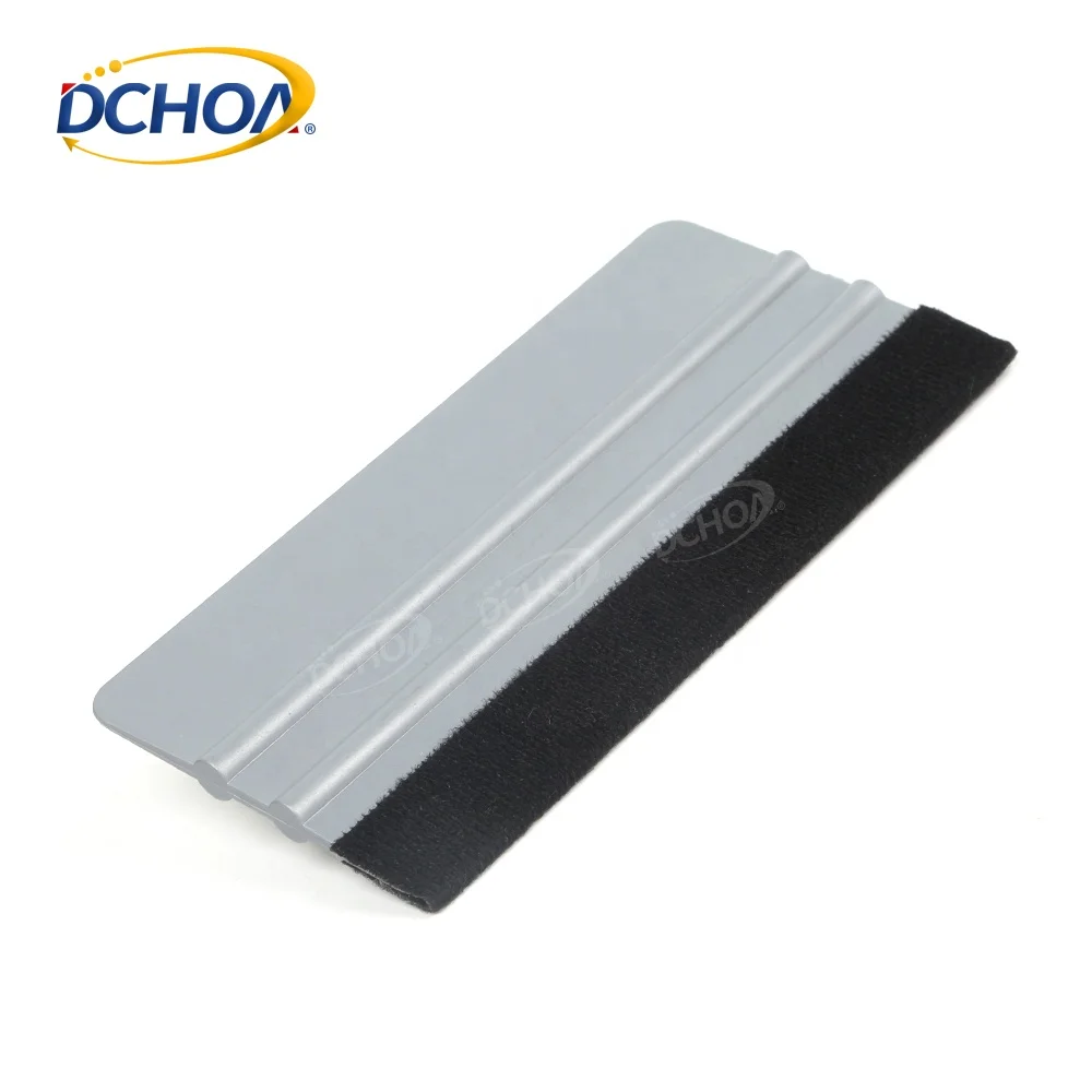 10X Vinyl Squeegee Felt Auto Car Wrapping Tool Carbon Fiber Silver Grey Squeegee With Fabric Felt Window Tint Tool Kit