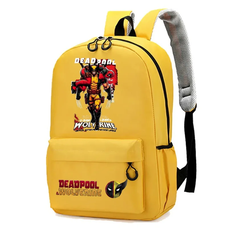 Deadpool & Wolverine Backpack Oxford Cloth Cartoon Boy Student Teen Kids Packet Comfortable Waterproof Bookbag Cute Cosplay Gift