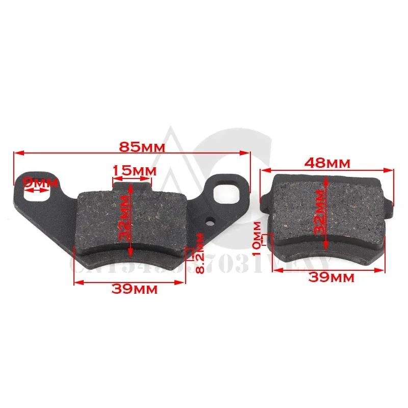 Pastilhas de freio dianteiro e traseiro para motocicleta, 50cc 125cc duna pro eco urban enduro pro hard road sm ryz 50 125lc 125 4t off road