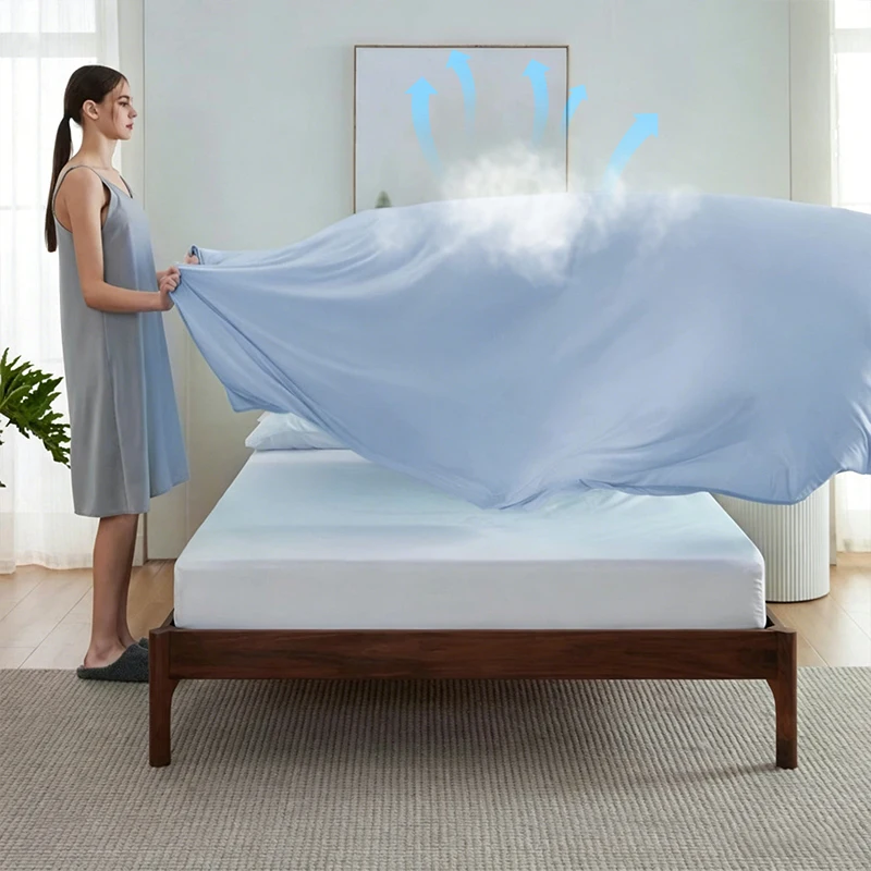 Cooling Touch Summer Blanket Ice Silk Lightweight Breathable Cold Sense Cover Blanket Soft Silky Thin Cooling Cover Quilt Summer