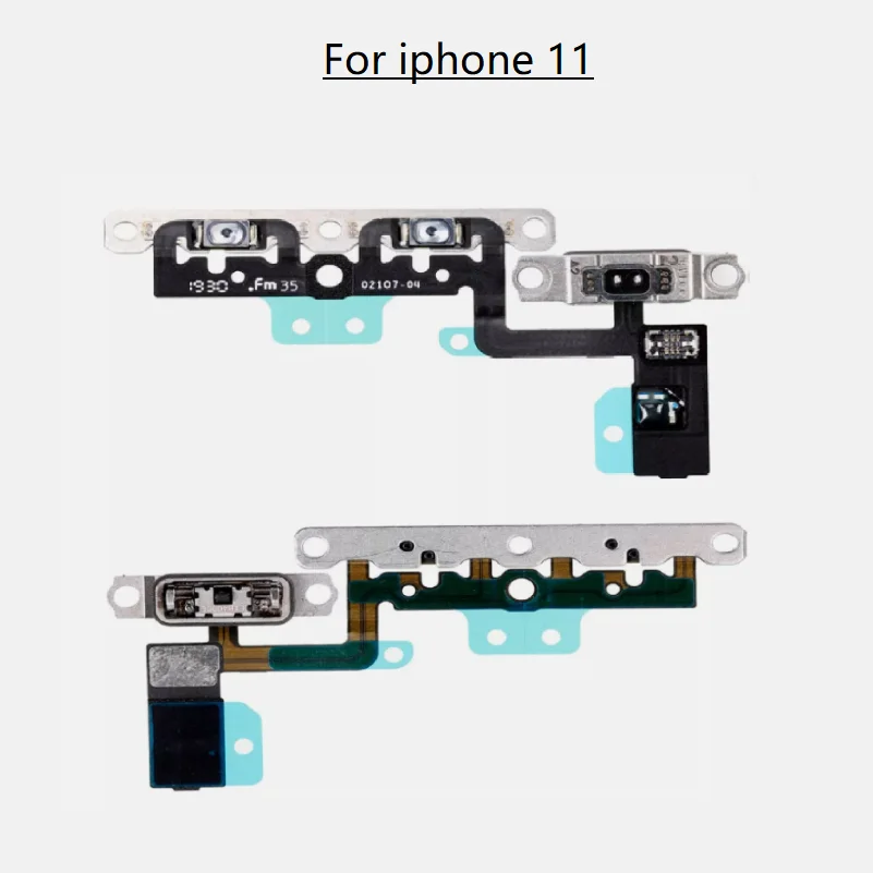 

For iPhone 11 Volume Flex Cable With Mute Switch & Metal Brackets Replacement