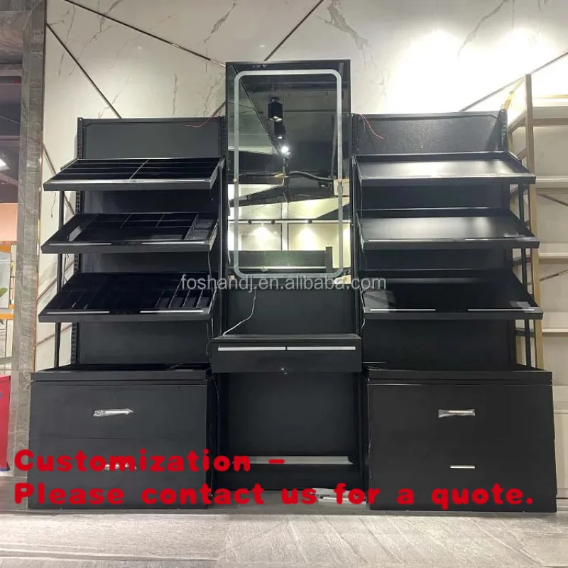 

Customize.Beauty Salon Nail Display Rack & Store Display Stand with LED Lighting Customizable Size MDF & Acrylic Construction