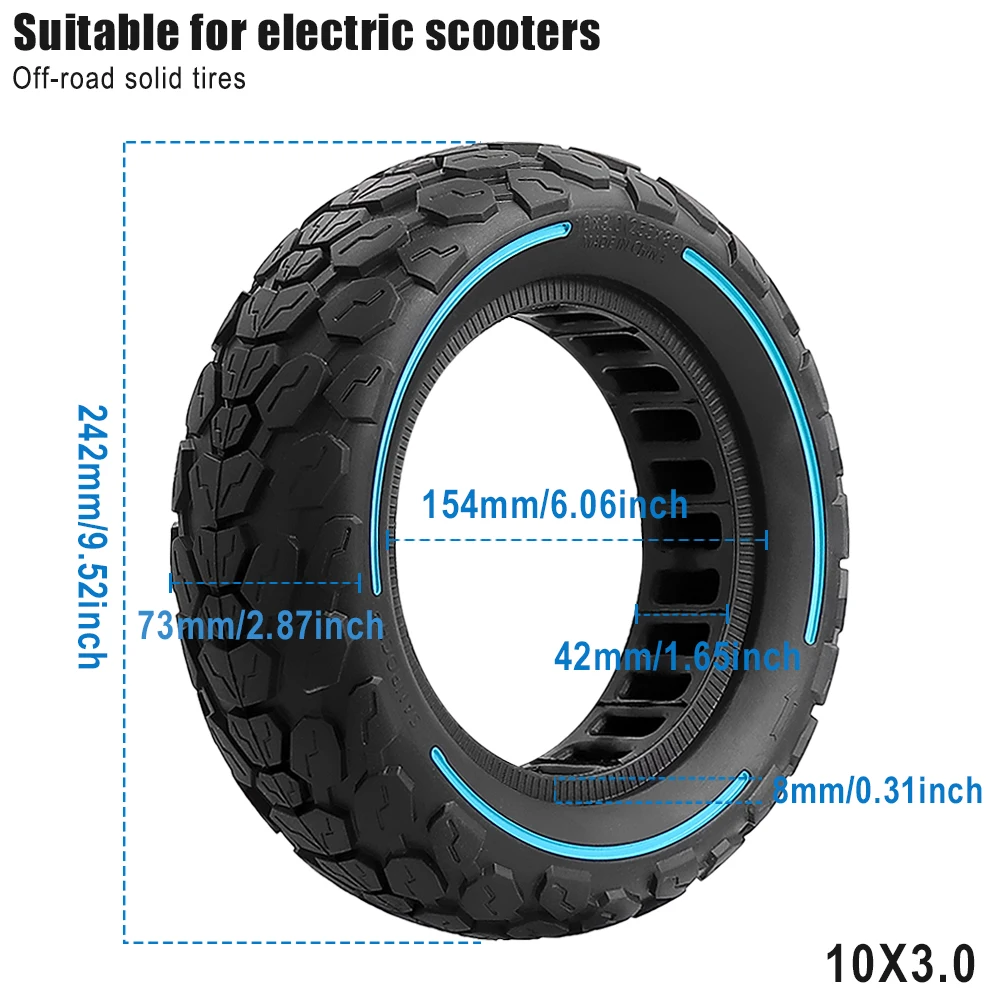 

10 Inch Electric Scooter 80/65-6 255x80 10x3.0 Solid Tire for Inokim OXO Kugoo M4 G1 Dualtron VICTOR EAGLE Speedway 4 Zero 10X